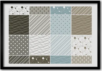 Produktbild von Bild - Bilderrahmen - 100 cm x 70 cm - MDF - Rahmen - Foto - Wandkunst geometrische Muster
