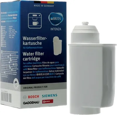 A product box for a water filter cartridge and the cartridge itself.