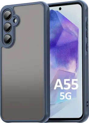 Produktbild von Handyhülle für Samsung Galaxy A55 Matt Stoßfest Schutzhülle Back cover in Blau