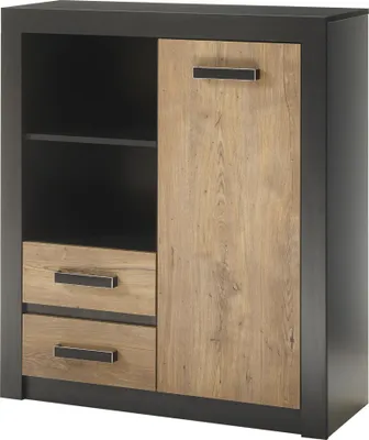 Produktbild von LIVOJO I11 Kommode mit offenen Fächern 92 x 105 x 35 cm Kastanie & Fresko