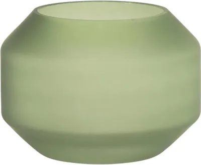 Produktbild von Gilde FINK, Vase, Teelichtleuchter, zylindrisch, Eileen, Glas, grün, VE 6, D. 15 cm Höhe: 12.00 cm Durchmesser: 15.00 cm 64126
