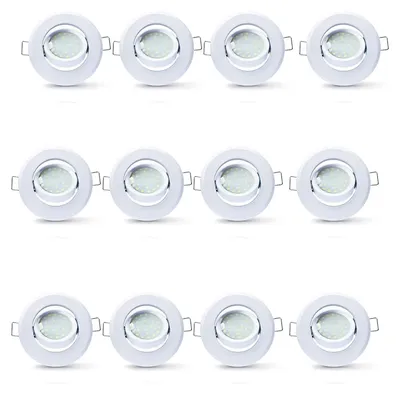 LED-Einbaustrahler 5 W, 400 lm, warmweiß, 12 St., D50