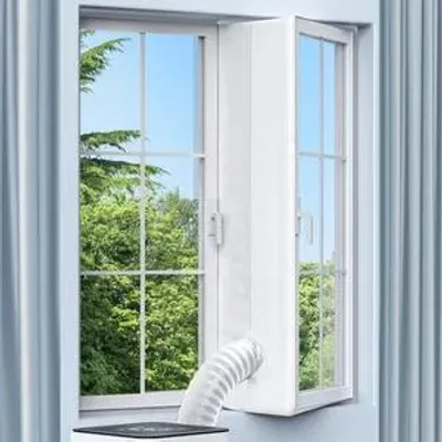 Produktbild von Fensterabdichtung 400 cm,Trockner Abdichtung, mobile Klimaanlagen Abdichtung,  bohrfrei, Hitzeschutz, Insektenschutz, weiß