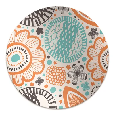 Produktbild von Rundmatte - Stuhlunterlage Bürostuhlunterlage - Rund Ø 100 cm - Bodenmatte - Fußmatte - Pastellblume