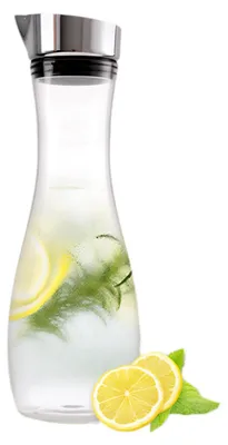 Wasserkaraffe 1,2 l Acryl transparent mit Deckel