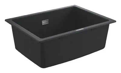 Produktbild von GROHE K700U, Aufsatzwanne, Rechteckig, Quarzkomposit, Schwarz, 1 Becken, Rechteckig
