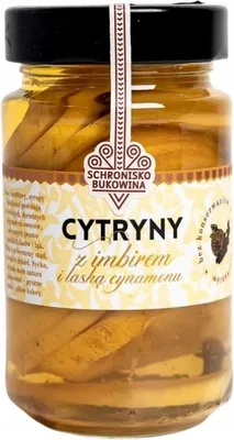 Zdjęcie produktu dla Cytryny z imbirem i laską cynamonu 220g - Schronisko Bukowina
