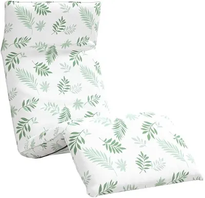 Produktbild von Gartenliege mit verstellbare Rückenlehne Sonnenliege Klappbar Blattmuster 175x54x8,5 cm Oxford-Gewebe, Liegestuhl Strandliege, Outdoor Liege für Garten Terrasse Balkon LH2A