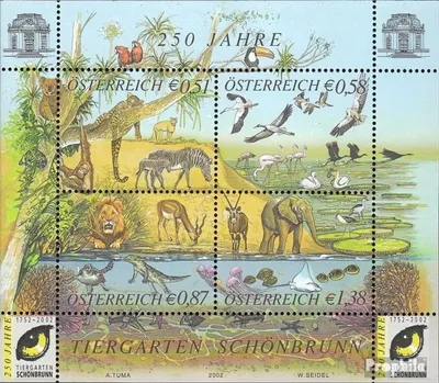 Produktbild von Briefmarken Österreich 2002 Mi Block16 (kompl.Ausg.) postfrisch Tiergarten Schönbrunn