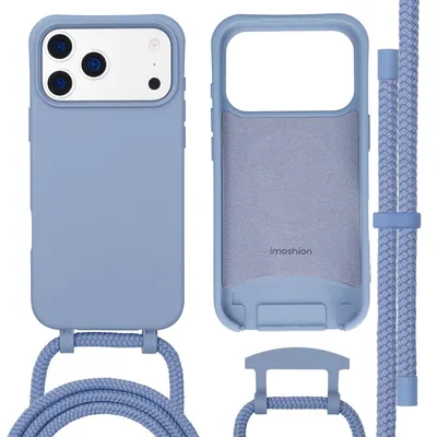 Immagine prodotto di imoshion Cover posteriore colorata con catena rimovibile per cellulare e MagSafe iPhone 17 Pro - Ash Blue