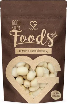 Obrázek produktu pro Goodie Pistácie v keto bílé čokoládě 80 g