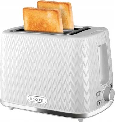 Image de Eldom Toaster TO265C Nele, 930W, Blanc, 7 niveaux de brunissage, Nouveau