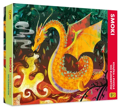 Zdjęcie produktu dla Książka i puzzle Smoki 100 elementów
