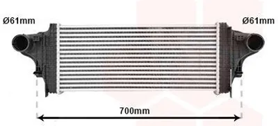 Produktbild von VAN WEZEL 30004551 Ladeluftkühler LLK passend für MERCEDES-BENZ M-Klasse (W164) Turbo Intercooler