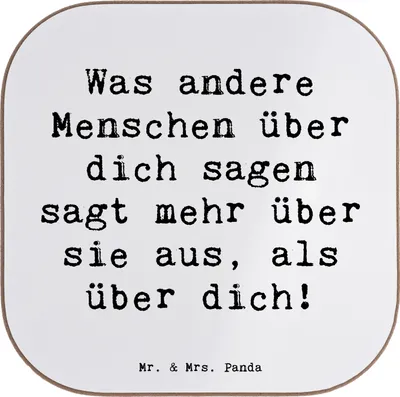 Produktbild von Mr. & Mrs. Panda Tassenuntersetzer Spruch Mobbing bewältigen Selbstwert - Weiß - Geschenk, Zuversicht, Tischuntersetzer, Flaschenuntersetzer, gläseruntersetzer, Mutmacher