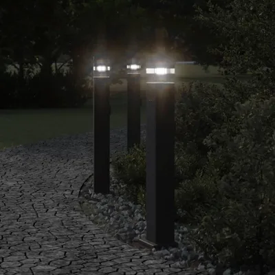 Obrázok produktu pre Vonkajšia stojaca lampa s objímkou, čierna, 80 cm, hliník Lumarko!