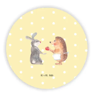 Produktbild von Mr. & Mrs. Panda Kühlschrankmagnet Hase Igel - Gelb Pastell - Geschenk, pinnwand magnet, Trennungsschmerz, Herzschmerz, Gute Laune, für kühlschrank, Trösten, pinwand