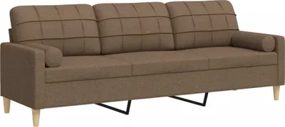 Obrázok produktu pre 3-miestna pohovka s vankúšmi hnedá 210 cm látka