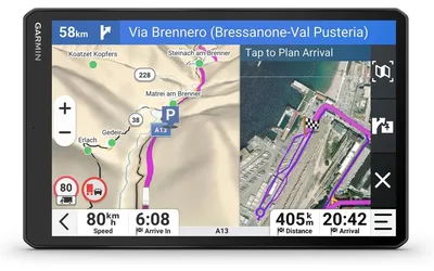 Produktbild von Garmin dēzl LGV1020, 25,6 cm (10.1"), 1280 x 800 Pixel, TFT, 215,9 x 134,6 mm (8.5 x 5.3"), 216 x 135 mm, Flash, Speicherkarte