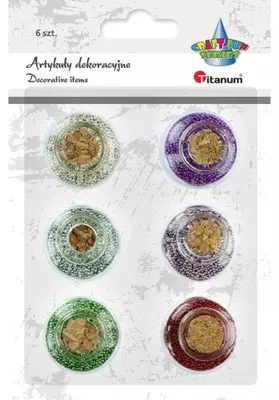 Produktbild von Titanum Dekorationsperlen 6 Stück Glasflaschen Bastelmaterial