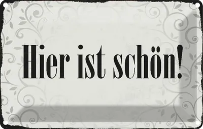 Produktbild von vianmo Blechschild 20x30 cm hier ist schön Geschenk Familie Freunde