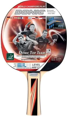 Produktbild von Tischtennisschläger Schildkröt Top Teams 600 AVS, ITTF Belag, 1.7mm Schwammstärke, Qualitätsholz, AVS Technologie