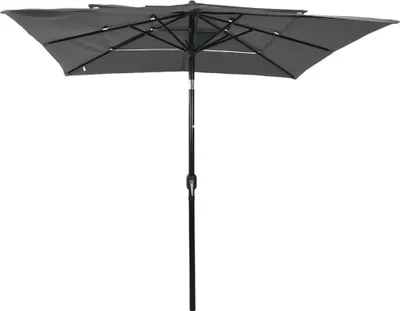 Produktbild von vidaXL Sonnenschirm mit Aluminium-Mast 3-lagig Anthrazit 2,5x2,5 m