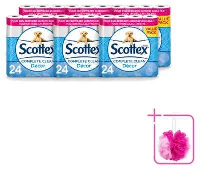 Imagen del producto de 6 rollos de papel higiénico Scottex, de doble capa, pack económico, 6 unidades