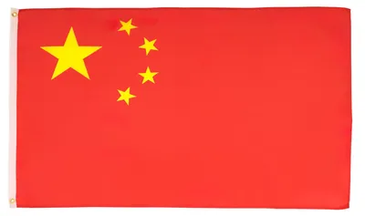 Produktbild von China-Flagge, 90 x 60 cm, 100% Polyester, mit Metallösen, 5 Stück