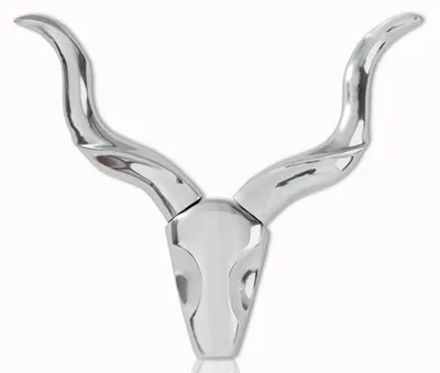 Image de Bois de cerf design Style Shine Deko cerf en aluminium poli figure murale bois de cerf mural
