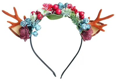 Produktbild von Weihnachtliches Rentiergeweih-Haarband mit Haarspangen und Haarreifen für Mädchen, süßes Hirsch-Haarband als Haaraccessoire