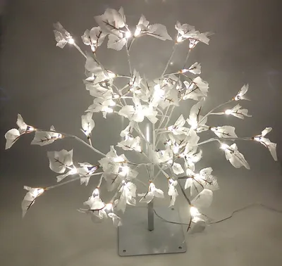 Image de BURI LED Arbre lumineux 120cm Arbre de décoration Arbre de jardin Décoration de Noël blanc chaud