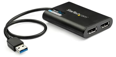 Immagine prodotto di StarTech.com Adattatore USB a due DisplayPort - 4K 60 Hz - USB 3.0 (5 Gbps)