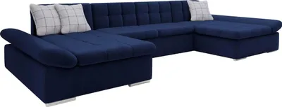 Produktbild von MIRJAN24 Ecksofa Alia mit Regulierbare Armlehnen, U-Form Schlafsofa vom Hersteller mit Zwei Bettkasten, Wohnlandschaft (Magic Velvet 2216 + Magic Velvet 2216 + Senegal 818)