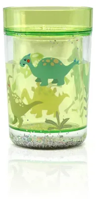 Produktbild von Glitzerbecher "Dinosaurier" grün