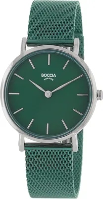 Image de Boccia 3281-10 Montre dame titane / acier vert