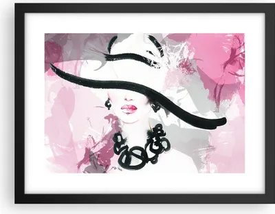 Produktbild von Gerahmtes Poster - Schwarzer Rahmen - Frau Abstraktion - 40x30 cm - Wand Bild - Wanddeko - Wandbilder - Kunstposter - Wandposter - Bilderrahmen - Bilder - Kunstdruck - Wandbild - P2BAA40x30-3690