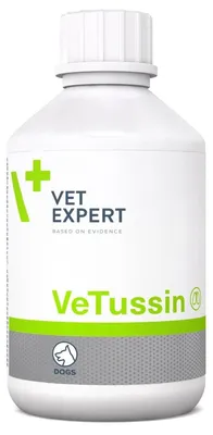 Productafbeelding van Vet Expert Vetussin 100ml: Product ter ondersteuning van de luchtwegen voor honden
