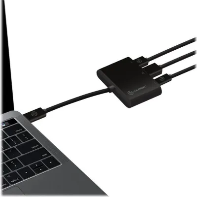 Produktbild von Alogic Adapter USB-C Multiport HDMI/USB3.0/USBC 4K schwarz