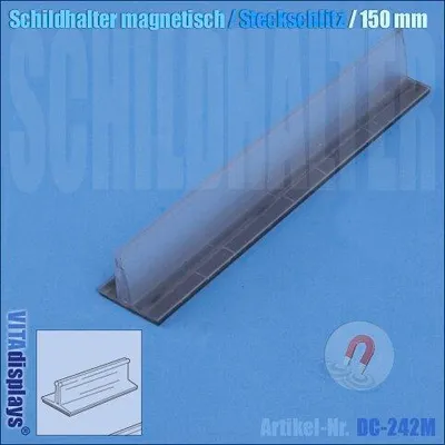 Produktbild von Schildhalter 150mm / Steckschlitz (magnetisch) (5 Stück)