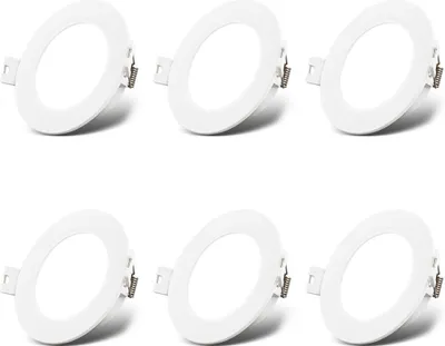 Produktbild von Einbaustrahler 76mm 6er Set - 230V, 3W, 330lm, LED, neutralweiß, weiß