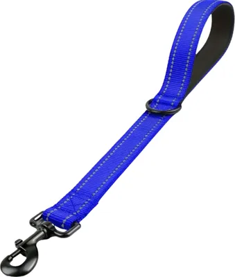 Produktbild von Krátké výcvikové vodítko pro psy s reflexními prvky 45cm - modré