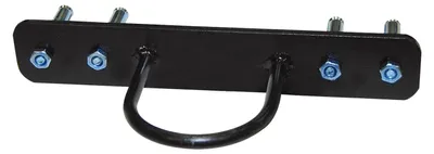 Produktbild von Wandhalterung für Battleropes aus Metall, 25 x 5 x 0.57 cm, für Seile bis 5 cm Durchmesser