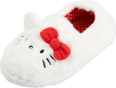 Produktbild von Hello Kitty - Charakter Gesicht Hausschuhe für Mädchen NS9592 (34 EU) (Weiß/Rot)
