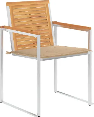 Produktbild von "im Sonderangebot"Stuhl Terrasse - Gartenstühle 8er set - Balkonmöbel - Campingstuhl elegantes Design - mit Kissen Massivholz Teak - 60x56x85cm - Gartenstühle DEMöbel715868