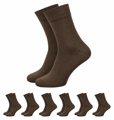 Produktbild von Bambus Socken für Damen & Herren 6 Paar atmungsaktiv & geruchshemmend Braun-43/46, KI-generiertes Bild