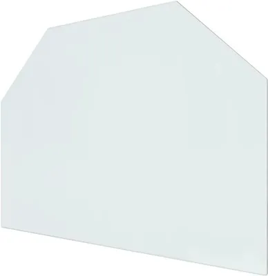 Productafbeelding van Haardplaat Glas - Vloerplaat Haard - Vloer Beschermen - Hittebestendig Gehard Glas - 80x60cm - Transparant