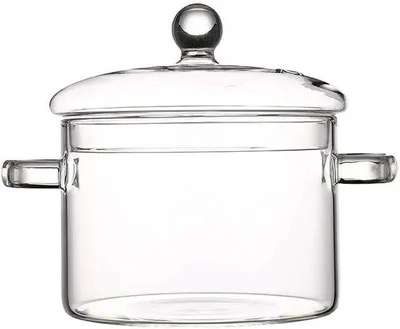 Produktbild von Glasbehälter, 1,5 Liter – mit Deckel und 2 Tragegriffen – ideal für Schmorgerichte