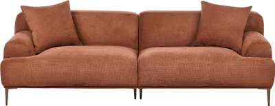 Zdjęcie produktu dla BELIANI Sofa 3-osobowa złoty brąz tapicerowana salon nowoczesny styl metalowe nogi