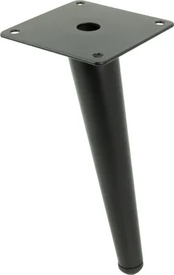 Obrázek produktu pro Černé kovové nábytkové nohy 18 cm - Elegantní šikmé nohy pro stylový nábytek, ideální pro stoly a TV skříňky.